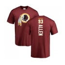 NFL Nike Washington Redskins #93 Jonathan Allen Maroon Backer T-Shirt