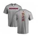 NFL Nike Washington Redskins #95 Da'Ron Payne Ash Backer T-Shirt