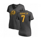 Football Women Washington Redskins #7 Dwayne Haskins Ash One Color T-Shirt