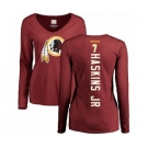 Football Women Washington Redskins #7 Dwayne Haskins Maroon Backer Long Sleeve T-Shirt