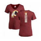 Football Women's Washington Redskins #18 Trey Quinn Maroon Backer T-Shirt