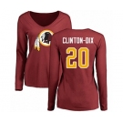 NFL Women's Nike Washington Redskins #20 Ha Clinton-Dix Maroon Name & Number Logo Long Sleeve T-Shirt