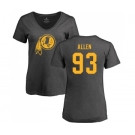 NFL Women's Nike Washington Redskins #93 Jonathan Allen Ash One Color T-Shirt