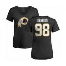 NFL Women's Nike Washington Redskins #98 Matt Ioannidis Black Name & Number Logo T-Shirt