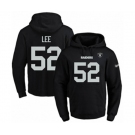 Football Men's Oakland Raiders #52 Marquel Lee Black Name & Number Pullover Hoodie