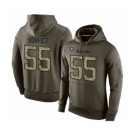 Football Men's Oakland Raiders #55 Vontaze Burfict Green Salute To Service Pullover Hoodie