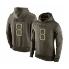 Football Men's Oakland Raiders #8 Daniel Carlson Green Salute To Service Pullover Hoodie