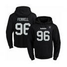 Football Men's Oakland Raiders #96 Clelin Ferrell Black Name & Number Pullover Hoodie