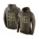 Football Men's Oakland Raiders #96 Clelin Ferrell Green Salute To Service Pullover Hoodie