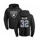 Football Oakland Raiders #32 Marcus Allen Black Name & Number Logo Pullover Hoodie