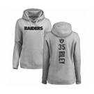 Football Oakland Raiders #35 Curtis Riley Ash Backer Pullover Hoodie