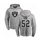 Football Oakland Raiders #52 Marquel Lee Ash Name & Number Logo Pullover Hoodie