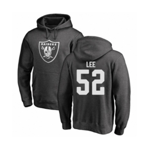 Football Oakland Raiders #52 Marquel Lee Ash One Color Pullover Hoodie