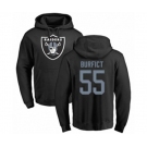 Football Oakland Raiders #55 Vontaze Burfict Black Name & Number Logo Pullover Hoodie