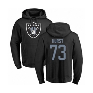 Football Oakland Raiders #73 Maurice Hurst Black Name & Number Logo Pullover Hoodie