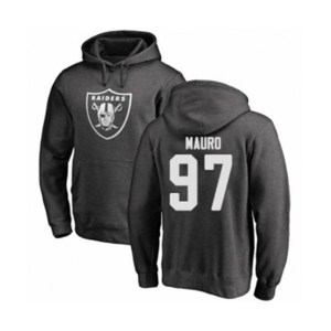 Football Oakland Raiders #97 Josh Mauro Ash One Color Pullover Hoodie