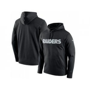 Men Oakland Raiders Nike Black Circuit Wordmark Essential Performance Pullover Hoodie