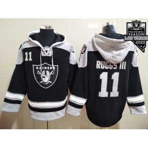 Men's Las Vegas Raiders #11 Henry Ruggs III NEW Black 2020 Inaugural Season Pocket Stitched NFL Pullover Hoodie