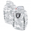 Men's Las Vegas Raiders 2024 Arctic Camo Salute To Service Club Fleece Pullover Hoodie