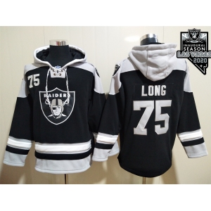 Men's Las Vegas Raiders #75 Howie Long NEW Black 2020 Inaugural Season Pocket Stitched NFL Pullover Hoodie