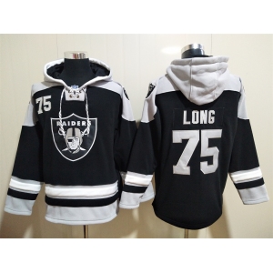 Men's Las Vegas Raiders #75 Howie Long NEW Black Pocket Stitched NFL Pullover Hoodie