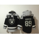 Men's Las Vegas Raiders #89 Brock Bowers Black Ageless Must-Have Lace-Up Pullover Hoodie