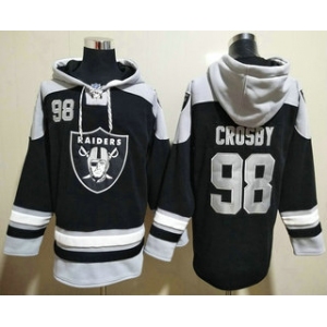 Men's Las Vegas Raiders #98 Maxx Crosby Black Stitched NFL Hoodie