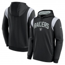 Men's Las Vegas Raiders Black Sideline Stack Performance Pullover Hoodie