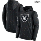 Men's Las Vegas Raiders Nike Charcoal 2021 NFL Crucial Catch Therma Pullover Hoodie