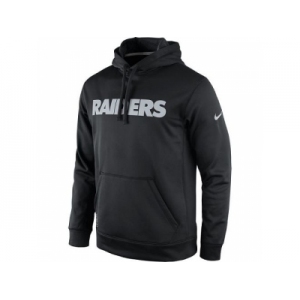 Men's Oakland Raiders Nike Black KO Wordmark Performance Hoodie