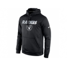 Men's Oakland Raiders Nike Black Kick Off Staff Performance Pullover Hoodie