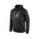 Men's Oakland Raiders Nike Black Practice Performance Pullover Hoodie