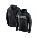 Men's Oakland Raiders Nike Black Sideline Circuit Pullover Performance Hoodie