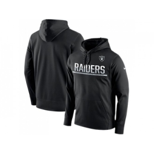 Men's Oakland Raiders Nike Black Sideline Circuit Pullover Performance Hoodie