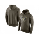 Men's Oakland Raiders Nike Olive Salute To Service KO Performance Hoodie