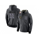 NFL Men's Nike Oakland Raiders #11 Sebastian Janikowski Stitched Black Anthracite Salute to Service Player Performance Hoodie