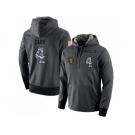 NFL Men's Nike Oakland Raiders #4 Derek Carr Stitched Black Anthracite Salute to Service Player Performance Hoodie