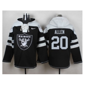 Nike Oakland Raiders #20 Nate Allen Black Player Pullover Hoodie