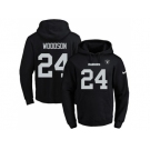 Nike Oakland Raiders #24 Charles Woodson Black Name & Number Pullover NFL Hoodie