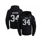 Nike Oakland Raiders #34 Bo Jackson Black Name & Number Pullover NFL Hoodie