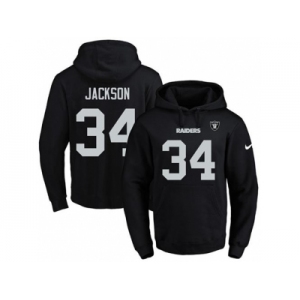 Nike Oakland Raiders #34 Bo Jackson Black Name & Number Pullover NFL Hoodie