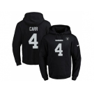 Nike Oakland Raiders #4 Derek Carr Black Name & Number Pullover NFL Hoodie