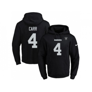 Nike Oakland Raiders #4 Derek Carr Black Name & Number Pullover NFL Hoodie