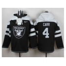 Nike Oakland Raiders #4 Derek Carr Black Player Pullover Hoodie