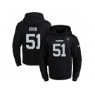 Nike Oakland Raiders #51 Bruce Irvin Black Name & Number Pullover NFL Hoodie