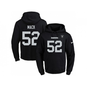 Nike Oakland Raiders #52 Khalil Mack Black Name & Number Pullover NFL Hoodie