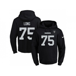 Nike Oakland Raiders #75 Howie Long Black Name & Number Pullover NFL Hoodie