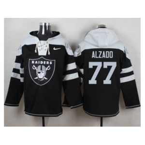 Nike Oakland Raiders #77 Lyle Alzado Black Player Pullover Hoodie