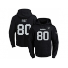 Nike Oakland Raiders #80 Jerry Rice Black Name & Number Pullover NFL Hoodie