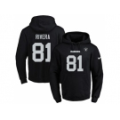 Nike Oakland Raiders #81 Mychal Rivera Black Name & Number Pullover NFL Hoodie